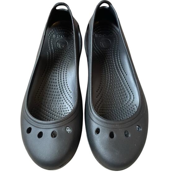 Crocs Kadee‎ Women's Black Flats Size 10 - Picture 2 of 6